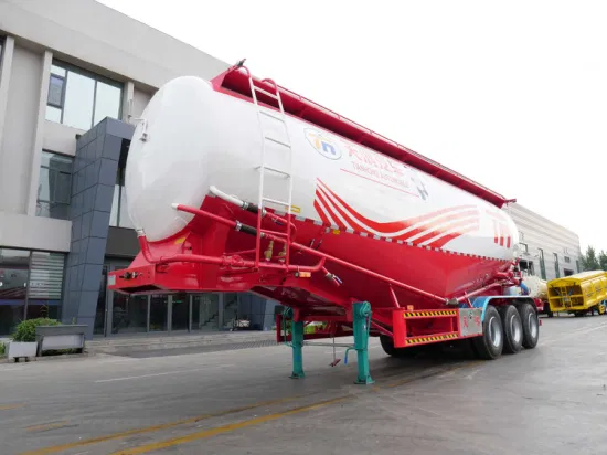 Meilleur prix 3 essieux 30/35/40/45 Cbm en vrac ciment/poudre/cendres volantes/farine réservoir de Transport pétrolier avec compresseur d'air camion Semi-remorque